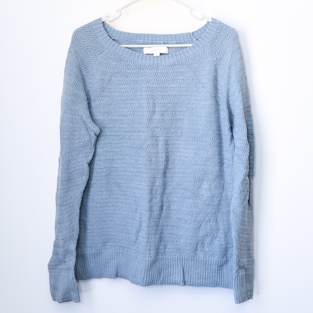 LOFT Light Blue Crewneck Sweater - XL